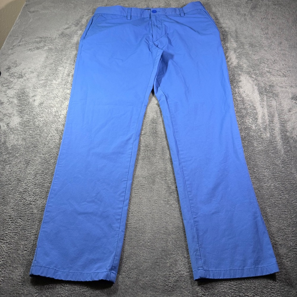 Vineyard Vines OTG On-The-Go Pants Mens 36x32 Blue Performance Stretch Chino